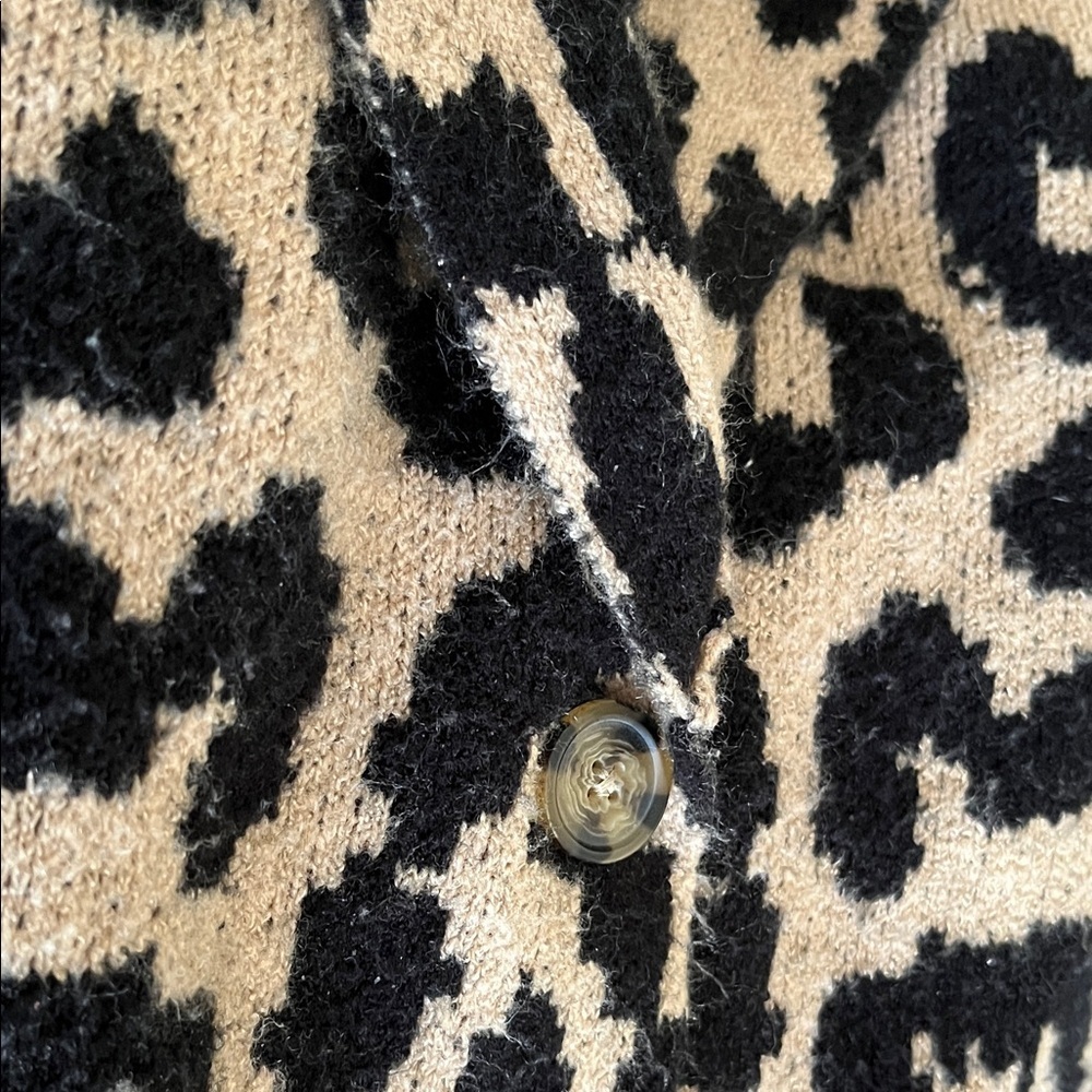 Torrid Brown & Black Animal Print “Coatigan” Long Cardigan Sweater Size 1 - Picture 6 of 7